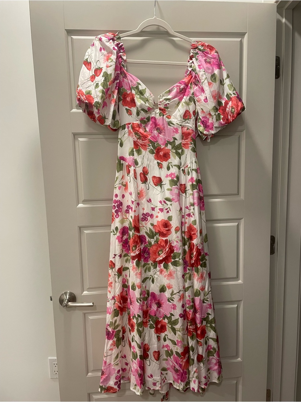 Abercrombie & Fitch Floral Pull Sleeve Maxi Dress